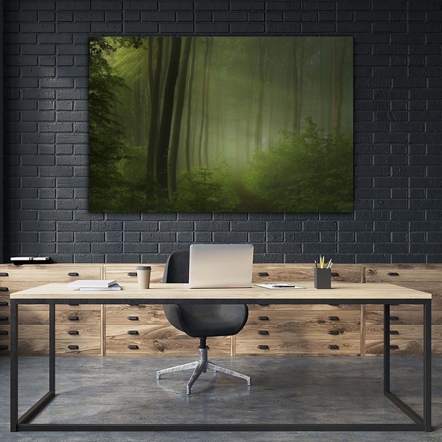 Maier - Forest Morning by 1X on GIANT ART - black trees