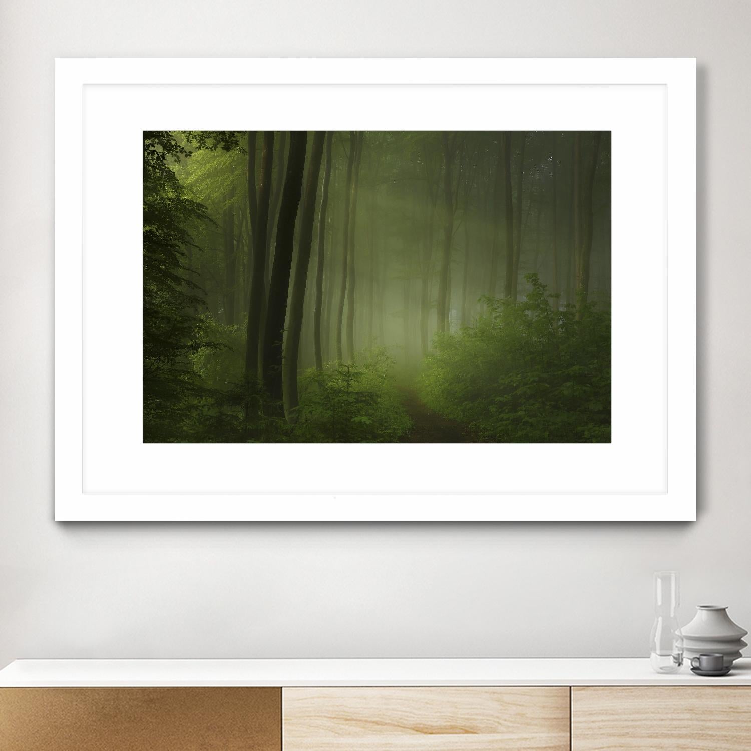 Maier - Forest Morning by 1X on GIANT ART - black trees