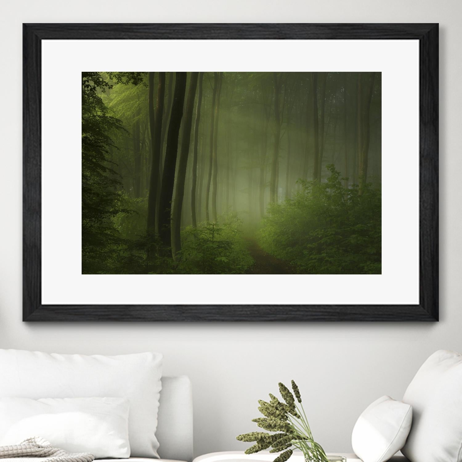 Maier - Forest Morning by 1X on GIANT ART - black trees