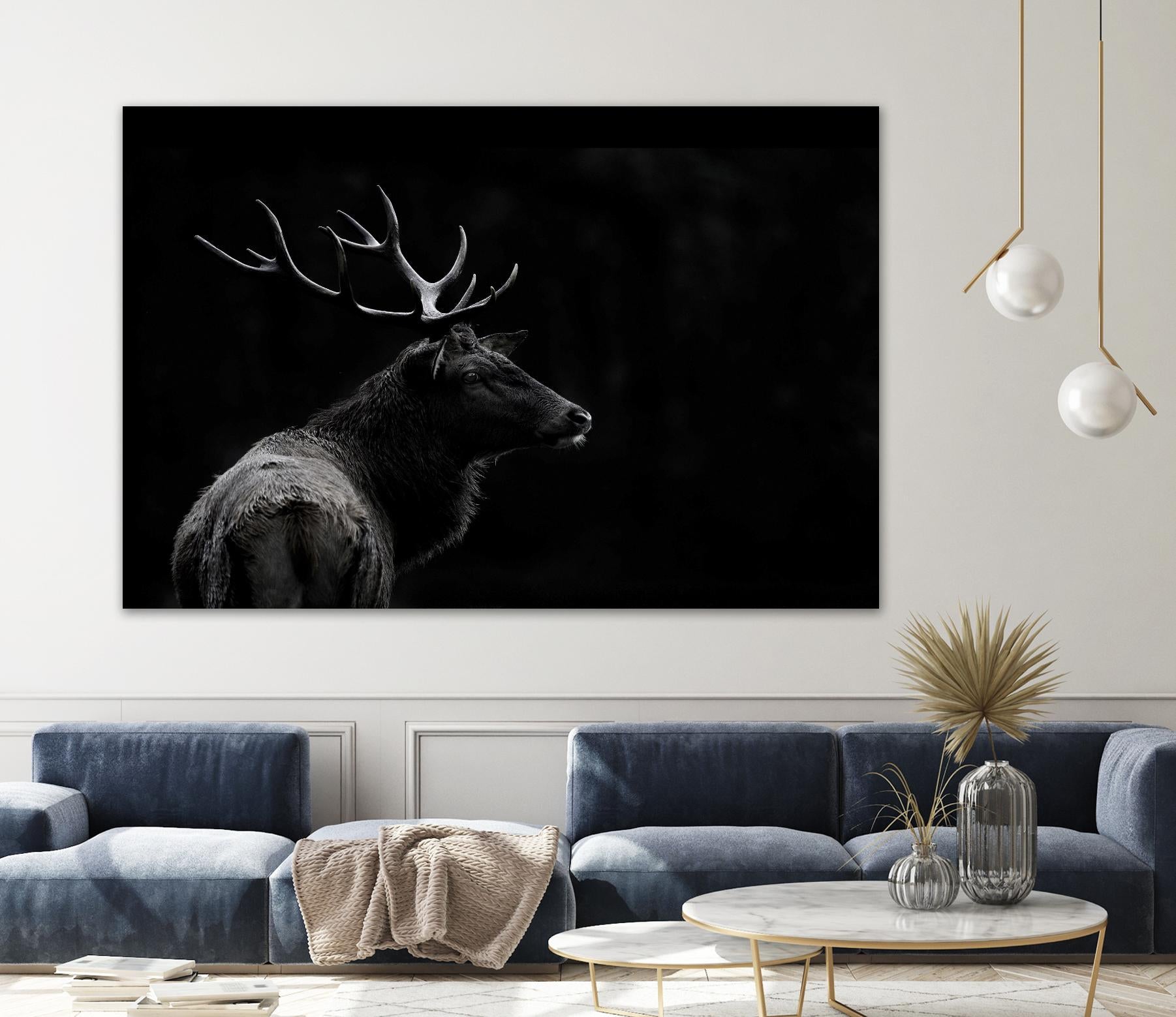 The Deer Soul by PEI 1X on GIANT ART - white black & white deer