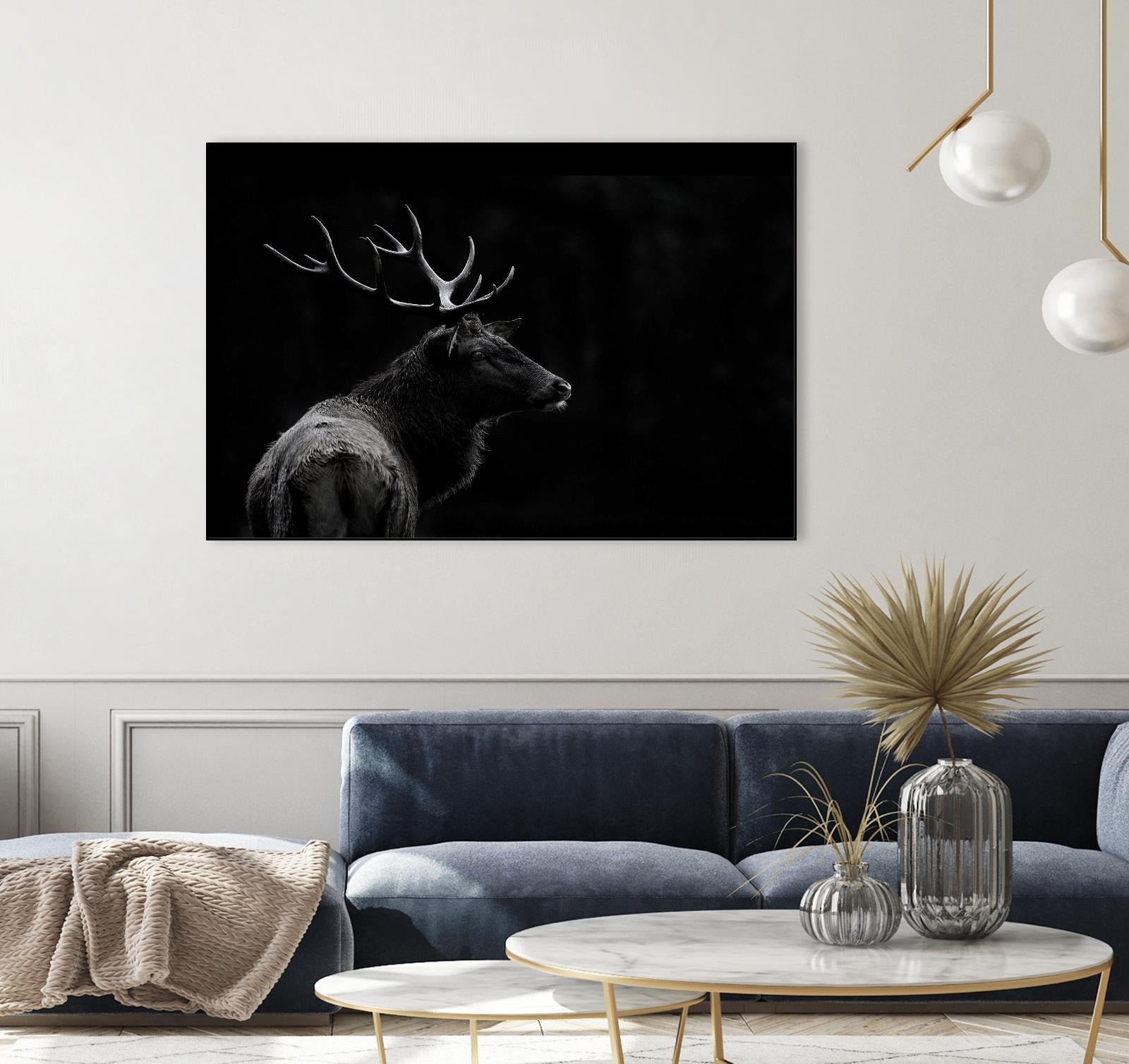 The Deer Soul by PEI 1X on GIANT ART - white black & white deer