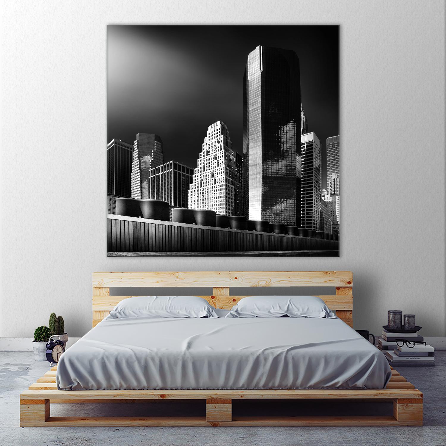 Skyline by Bauer 1X on GIANT ART - black city scene