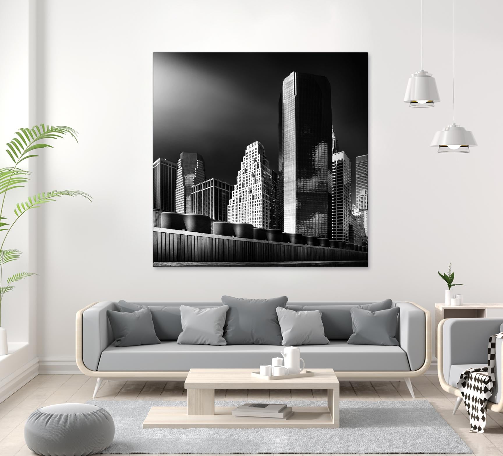 Skyline by Bauer 1X on GIANT ART - black city scene