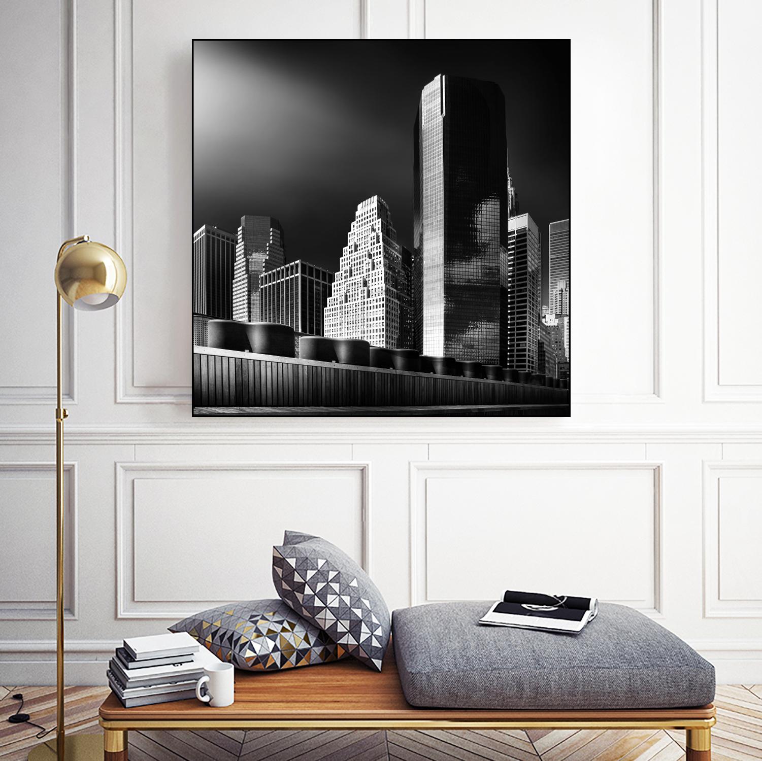 Skyline by Bauer 1X on GIANT ART - black city scene