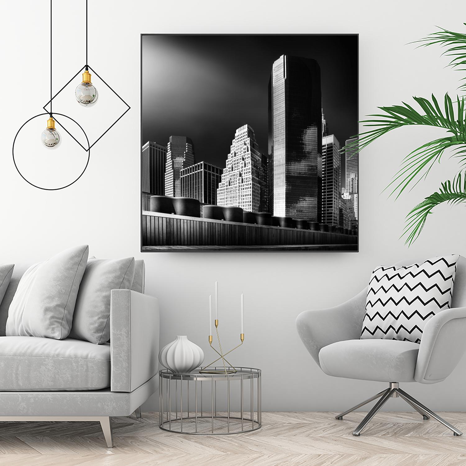 Skyline by Bauer 1X on GIANT ART - black city scene