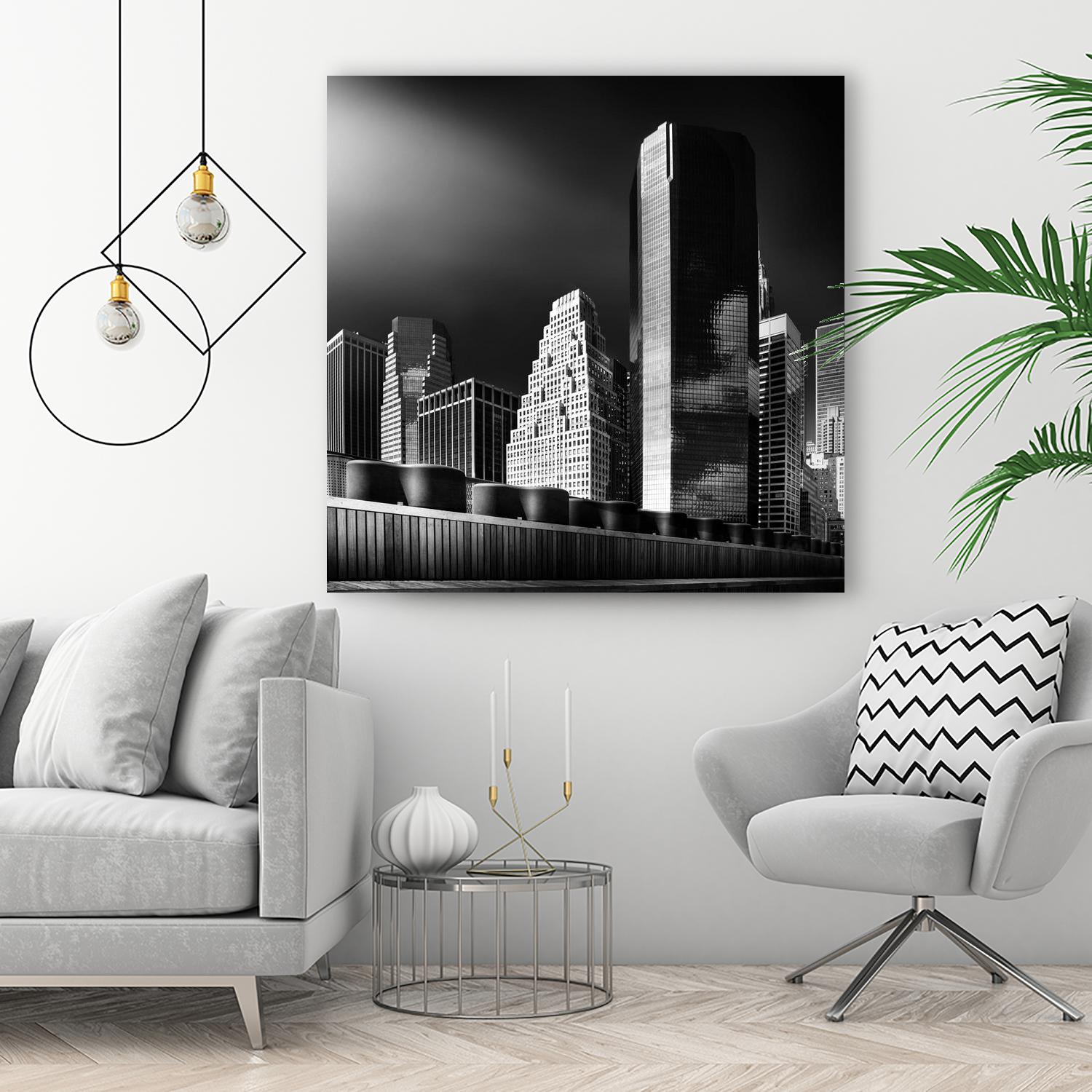 Skyline by Bauer 1X on GIANT ART - black city scene