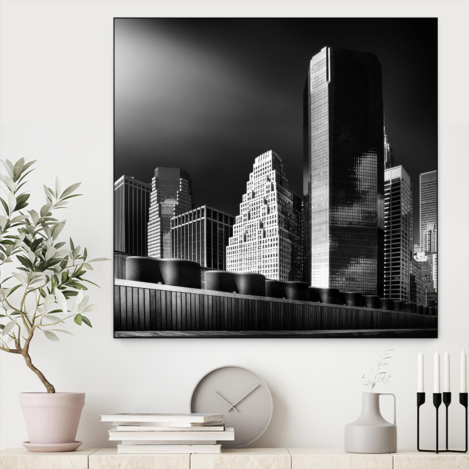 Skyline by Bauer 1X on GIANT ART - black city scene