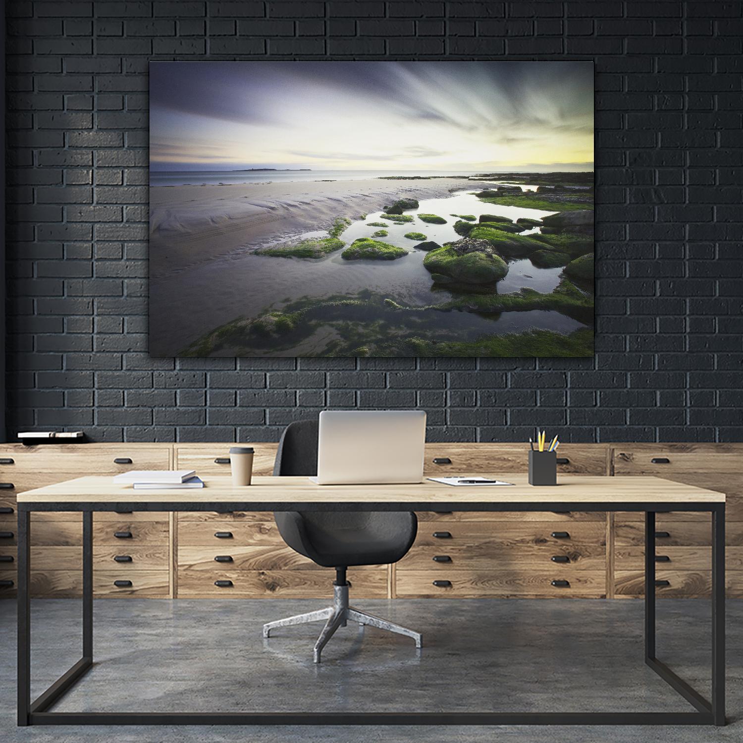 Cooper - Dawn over Seahouses Beach by 1X on GIANT ART - grey photo art