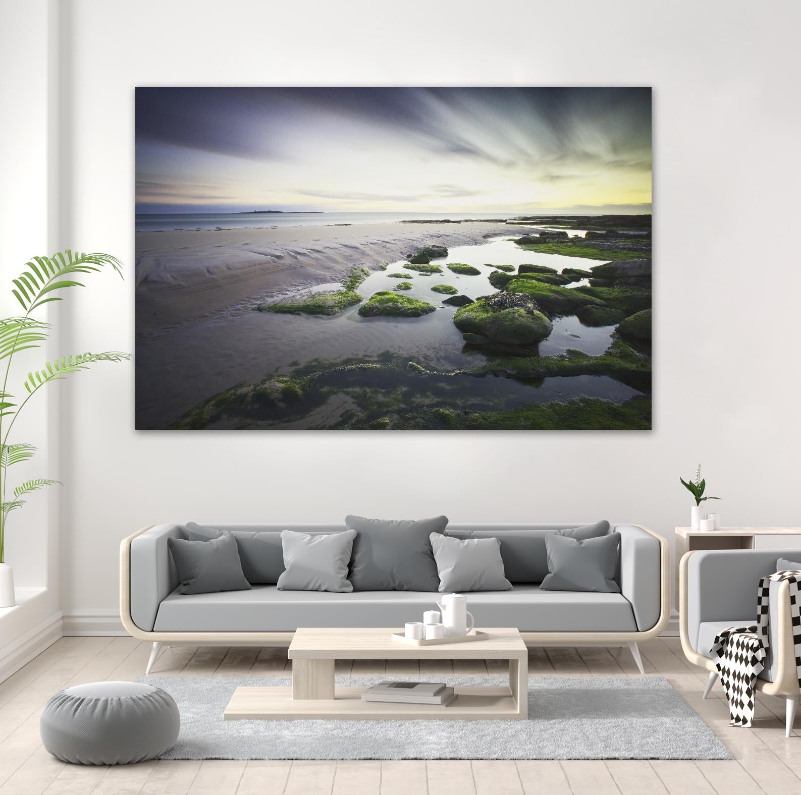 Cooper - Dawn over Seahouses Beach by 1X on GIANT ART - grey photo art