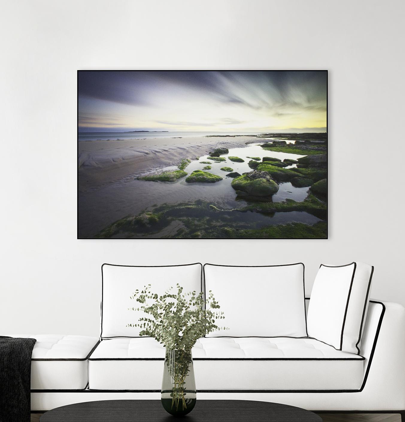Cooper - Dawn over Seahouses Beach by 1X on GIANT ART - grey photo art