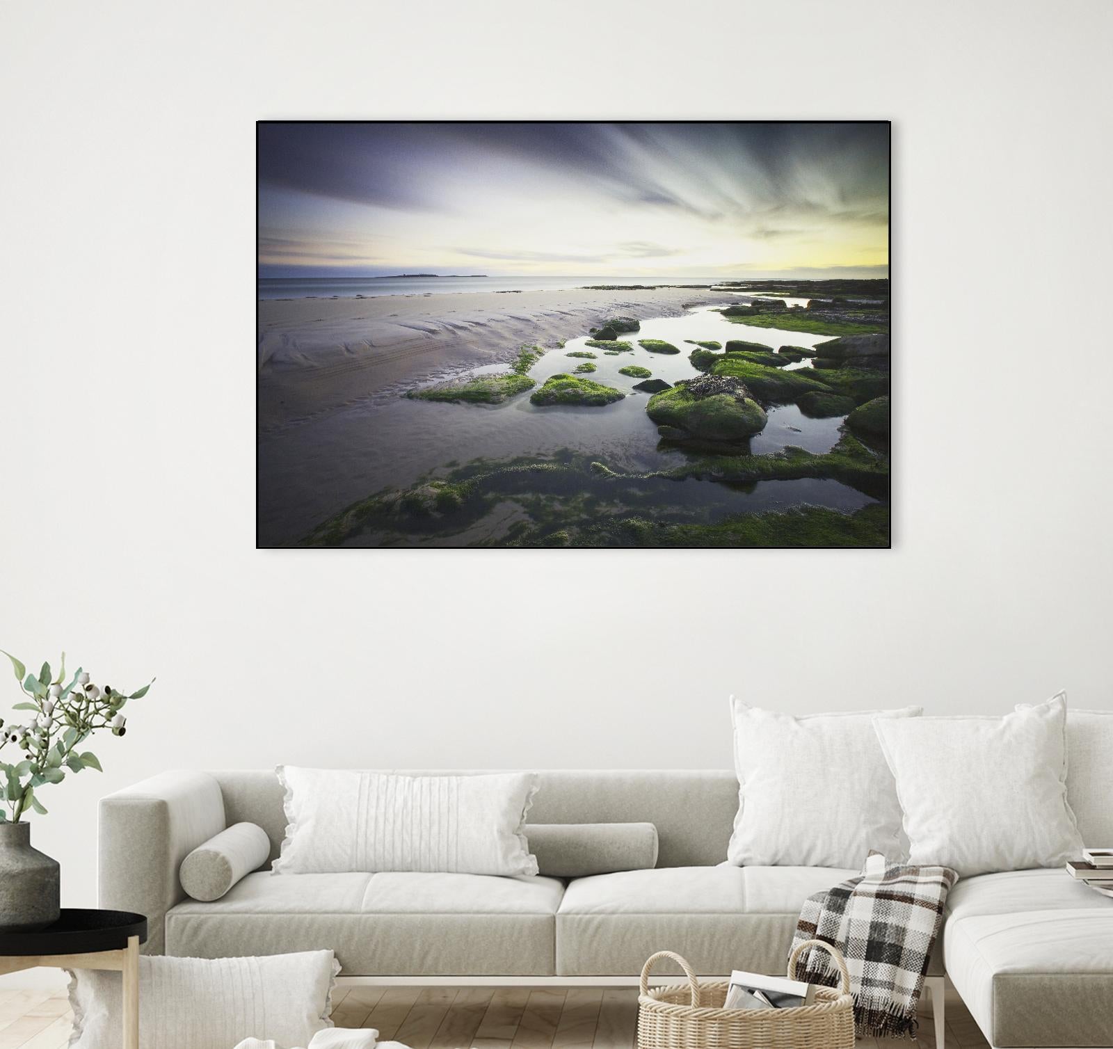 Cooper - Dawn over Seahouses Beach by 1X on GIANT ART - grey photo art