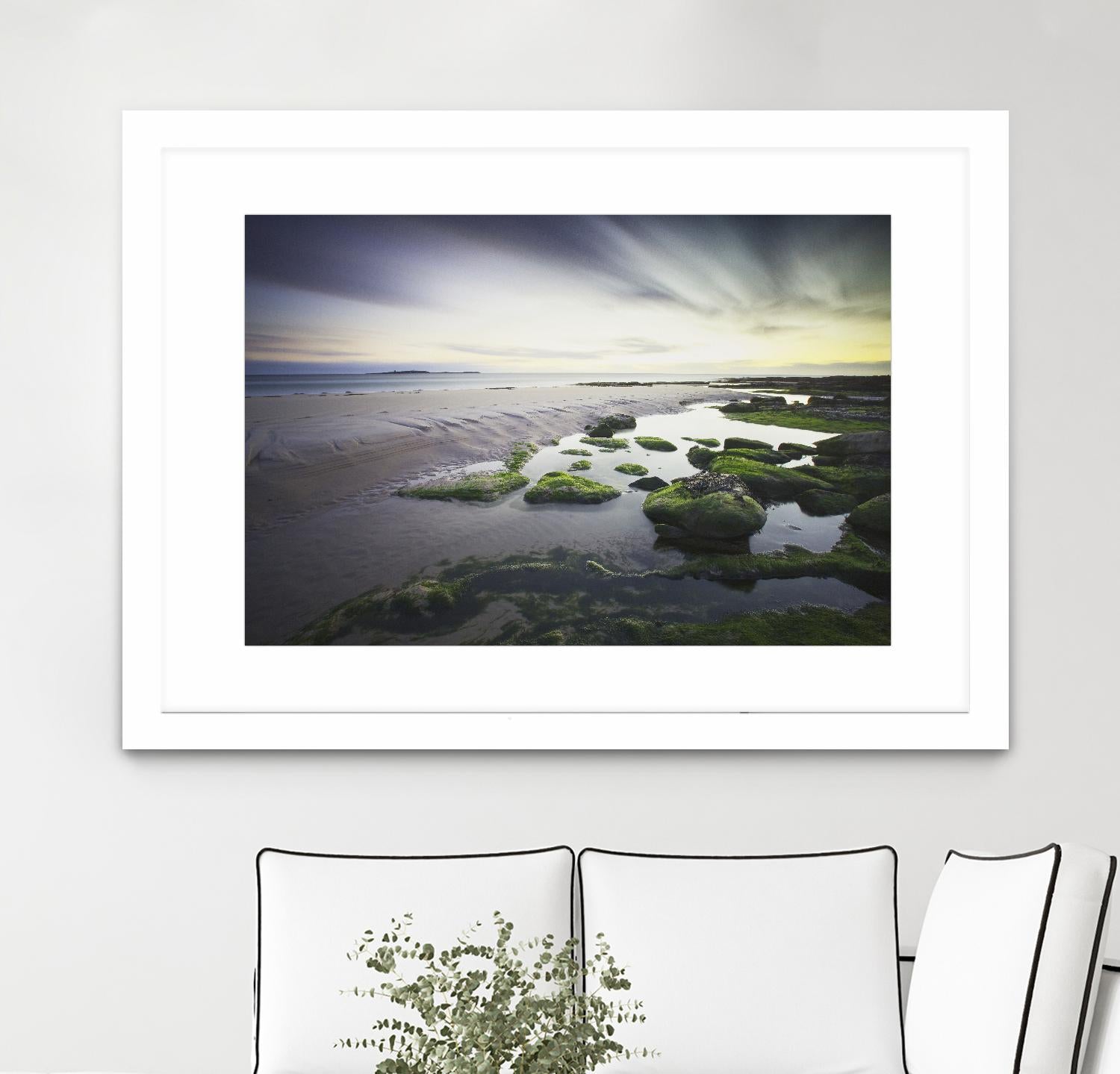 Cooper - Dawn over Seahouses Beach by 1X on GIANT ART - grey photo art
