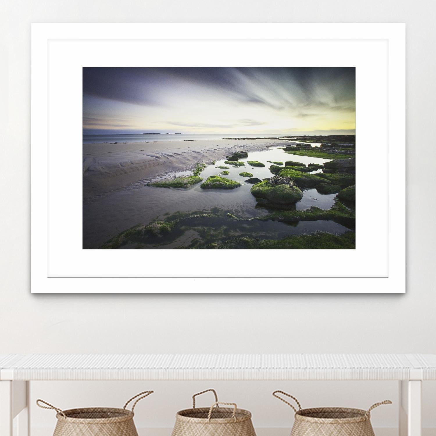 Cooper - Dawn over Seahouses Beach by 1X on GIANT ART - grey photo art