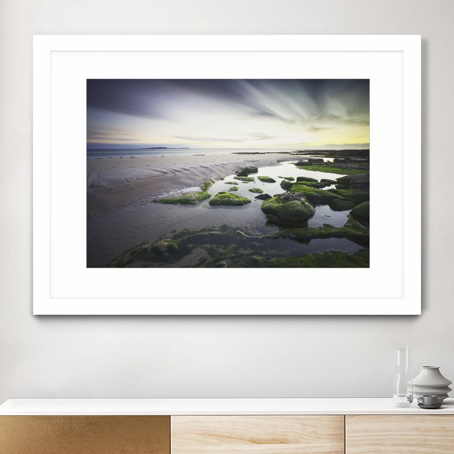 Cooper - Dawn over Seahouses Beach by 1X on GIANT ART - grey photo art