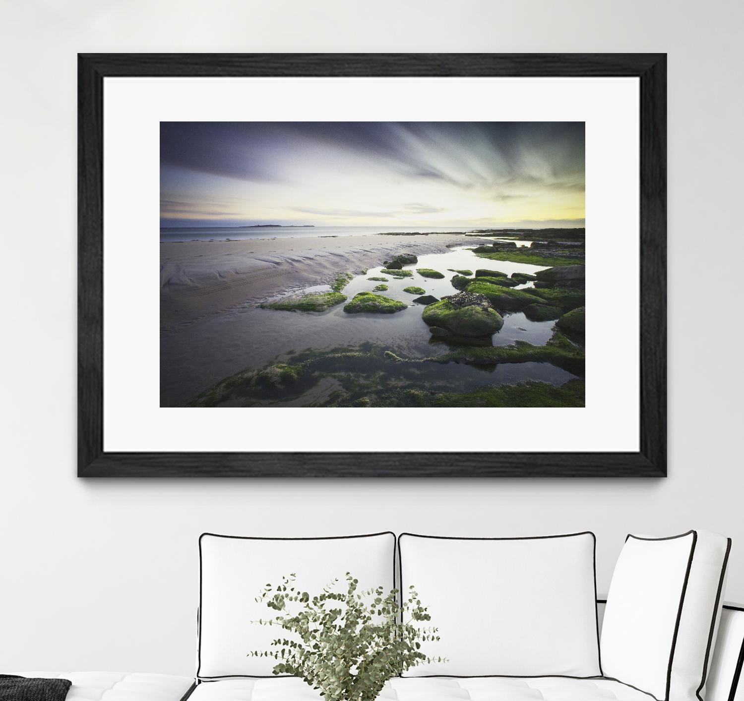 Cooper - Dawn over Seahouses Beach by 1X on GIANT ART - grey photo art
