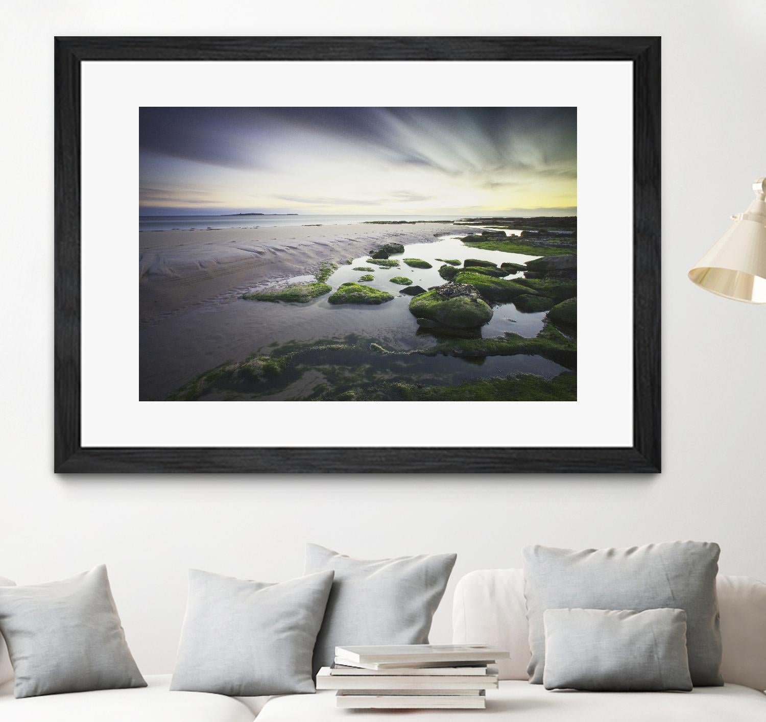 Cooper - Dawn over Seahouses Beach by 1X on GIANT ART - grey photo art