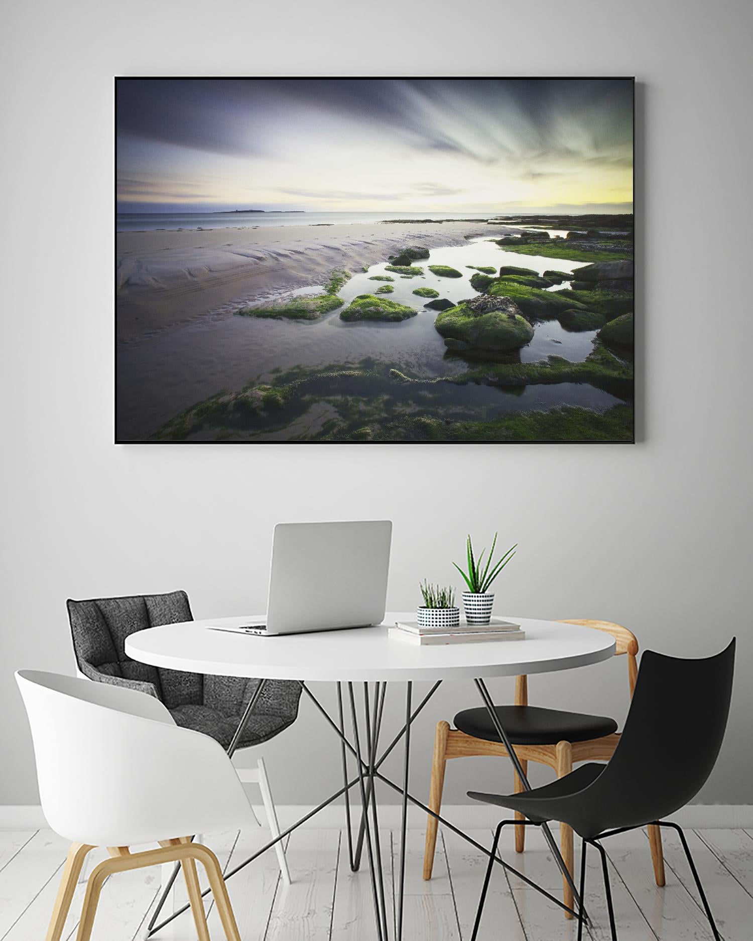 Cooper - Dawn over Seahouses Beach by 1X on GIANT ART - grey photo art
