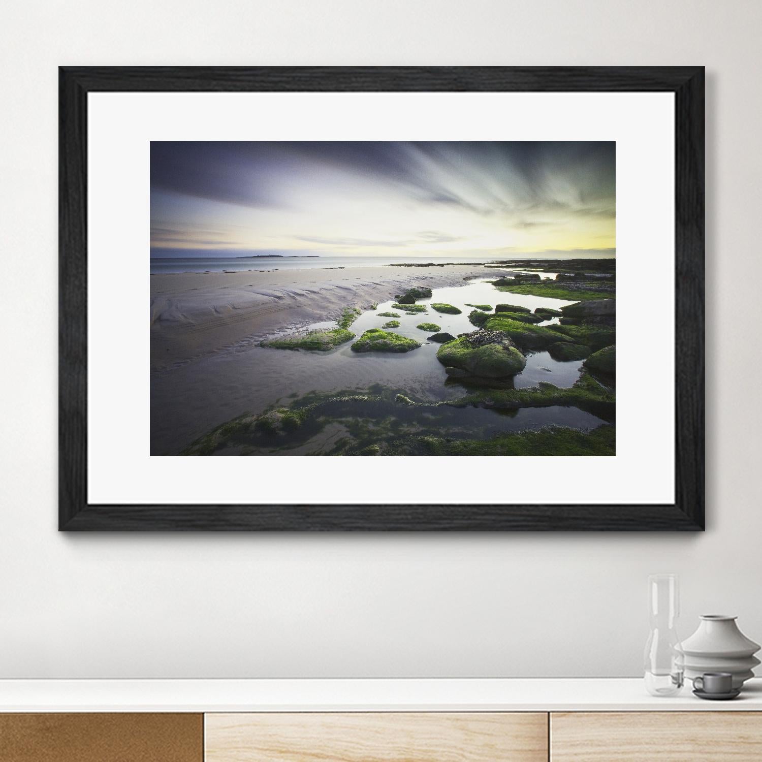 Cooper - Dawn over Seahouses Beach by 1X on GIANT ART - grey photo art
