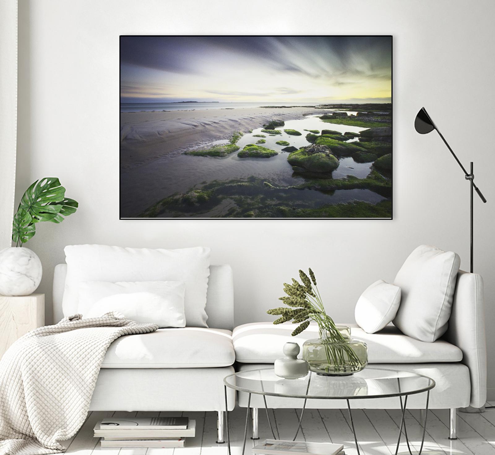 Cooper - Dawn over Seahouses Beach by 1X on GIANT ART - grey photo art