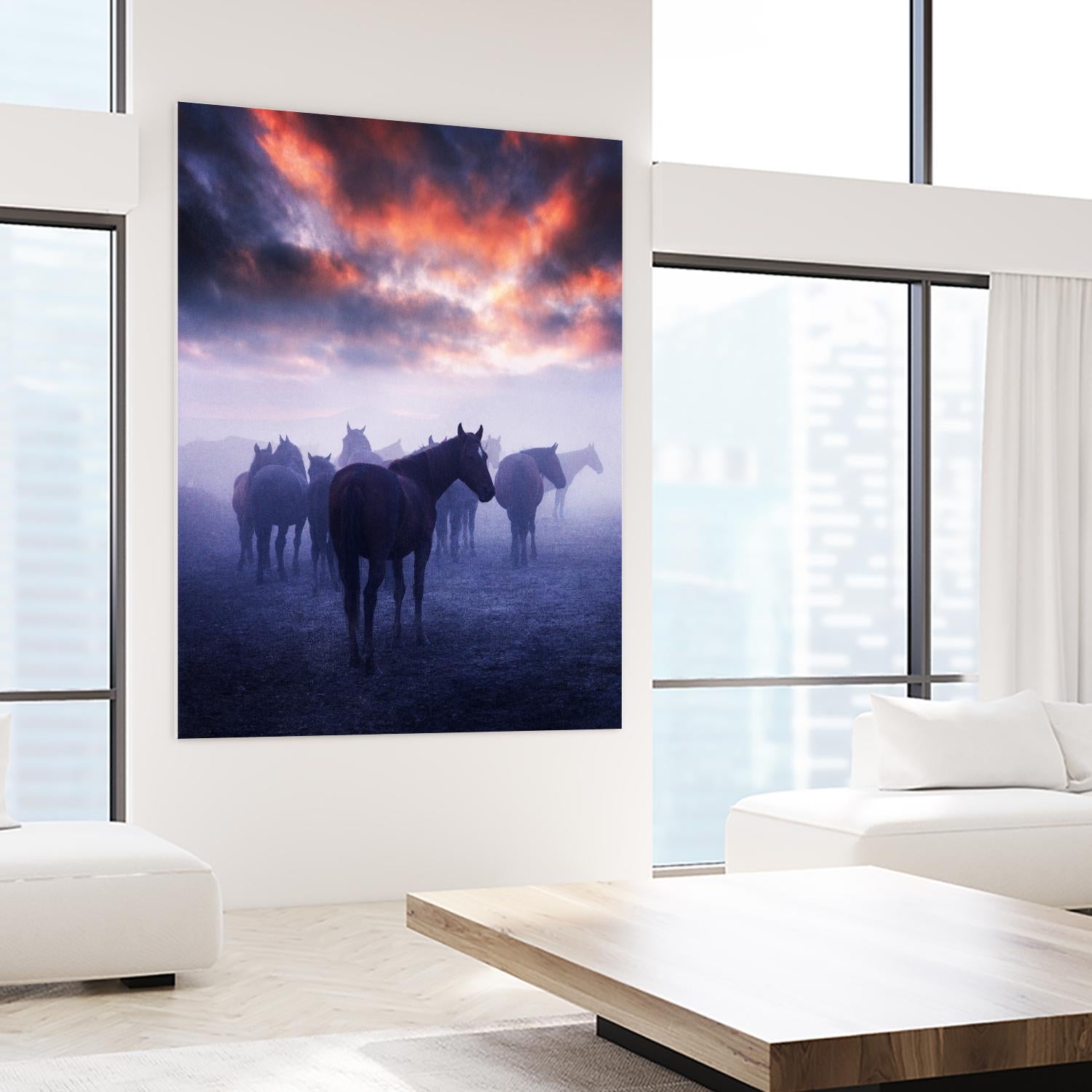Cevik - Wild Horses by 1X on GIANT ART - pink animals