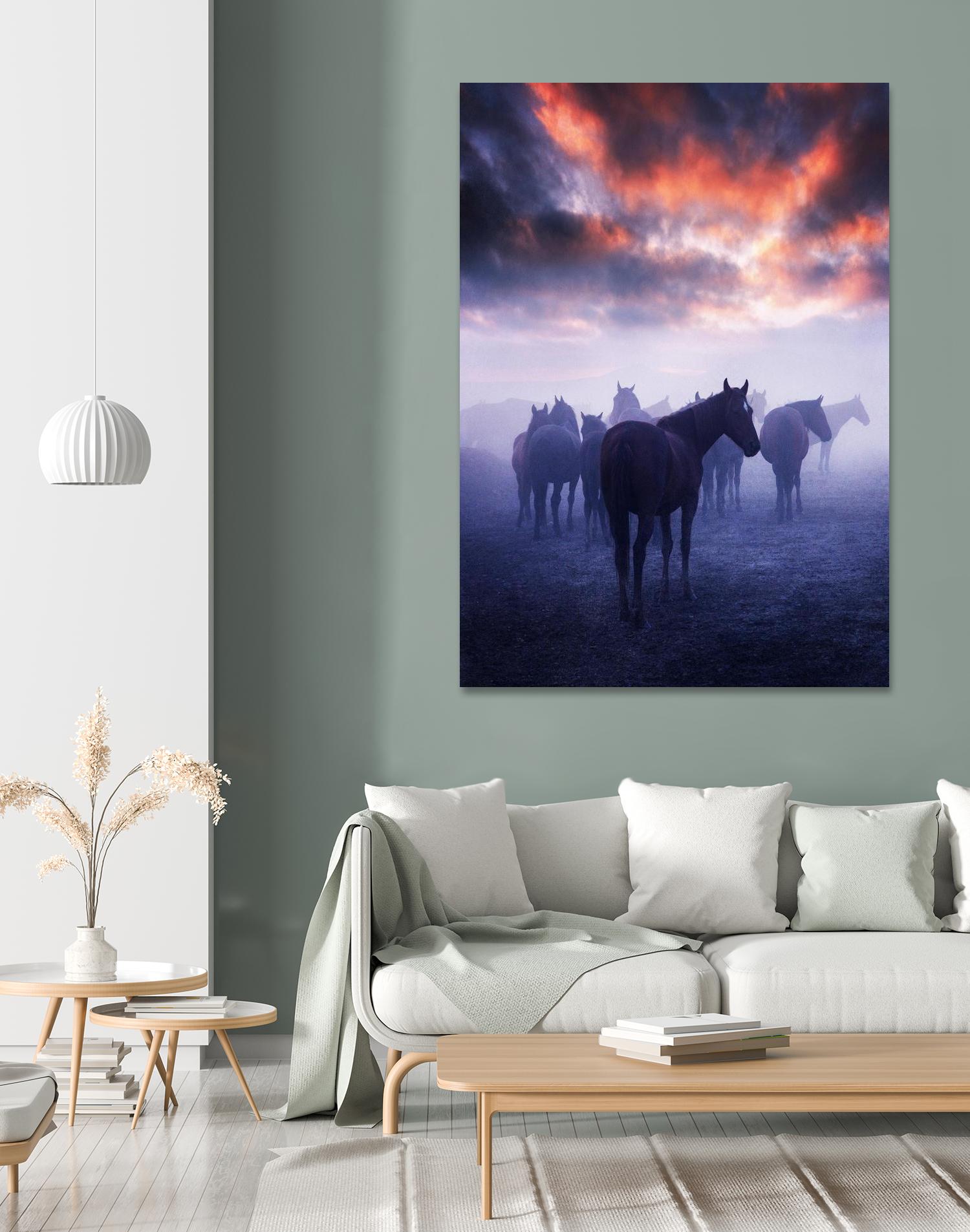 Cevik - Wild Horses by 1X on GIANT ART - pink animals