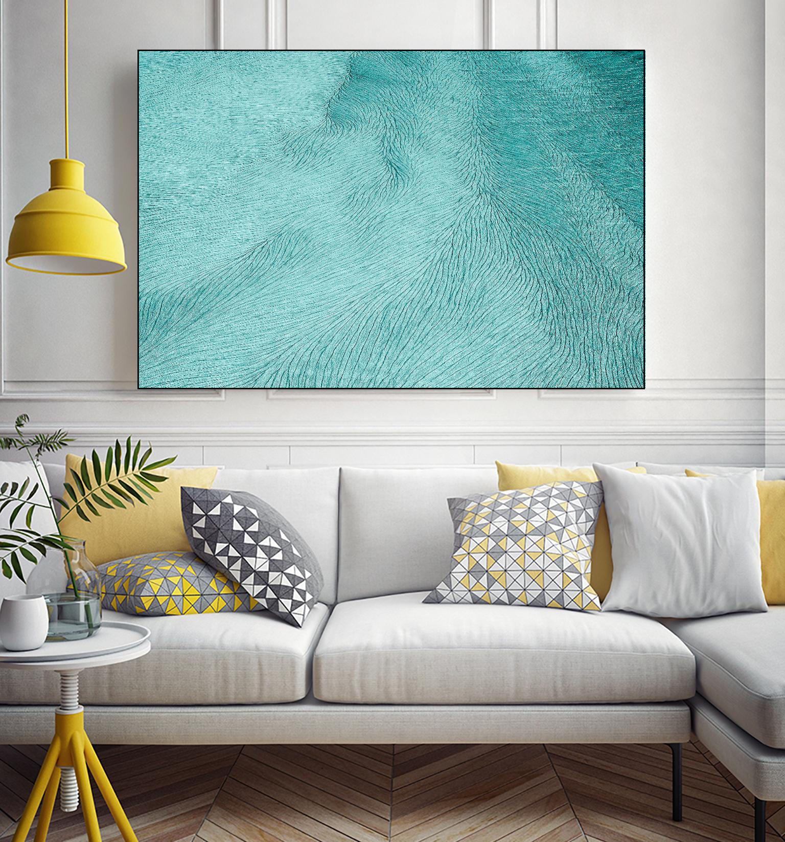 Cracks by Elena 1X on GIANT ART - blue landscape