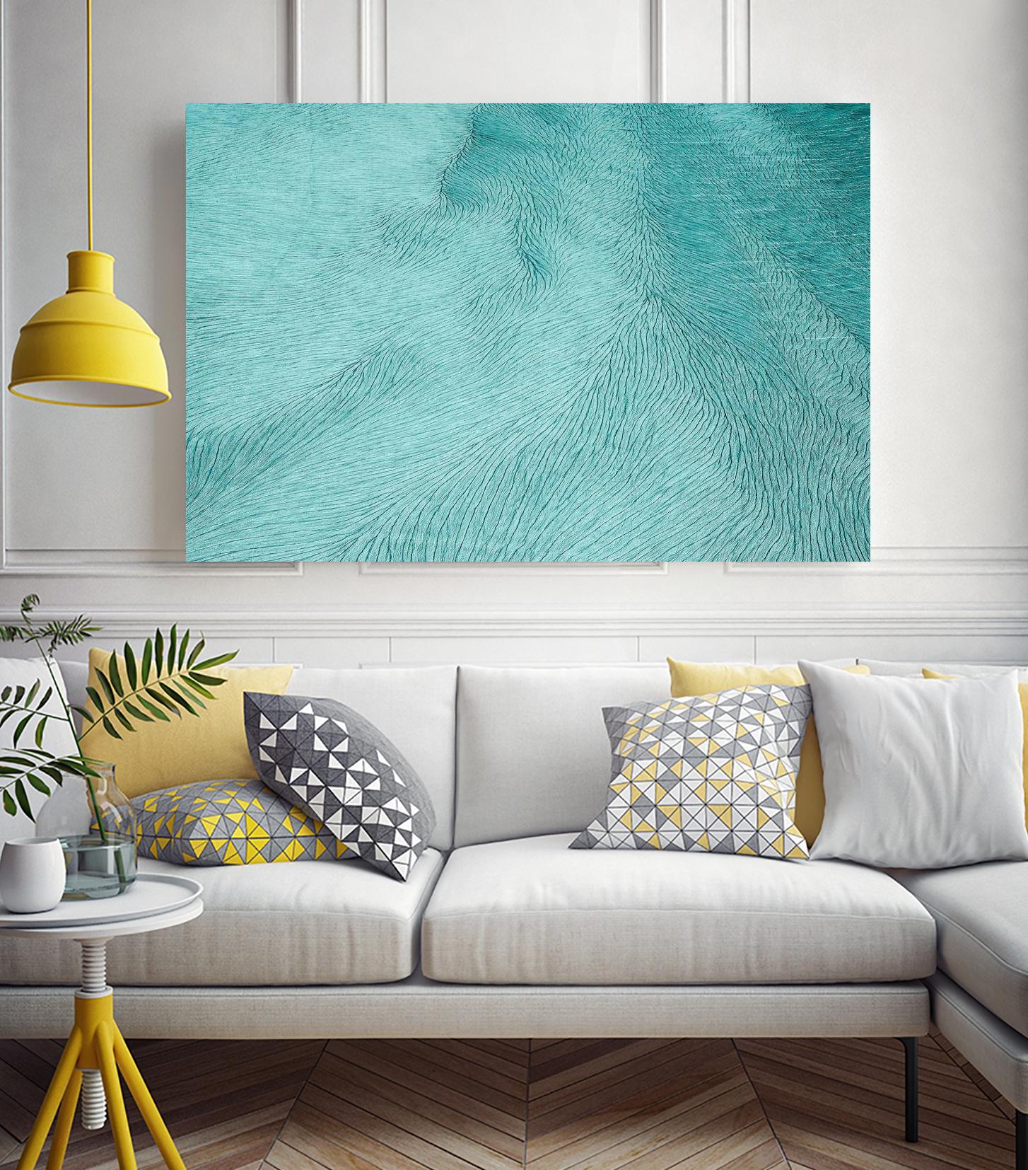 Cracks by Elena 1X on GIANT ART - blue landscape