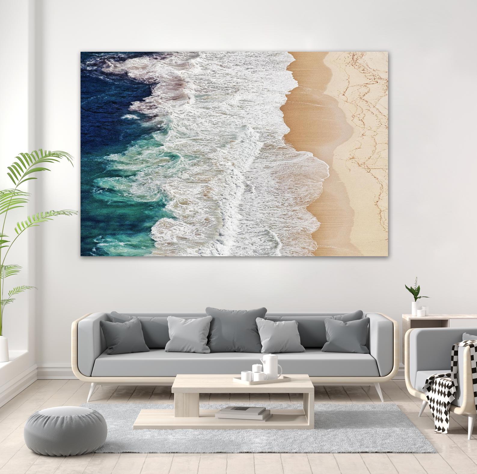 Feldtkeller - Where the Ocean Ends by 1X on GIANT ART - beige landscape drone view