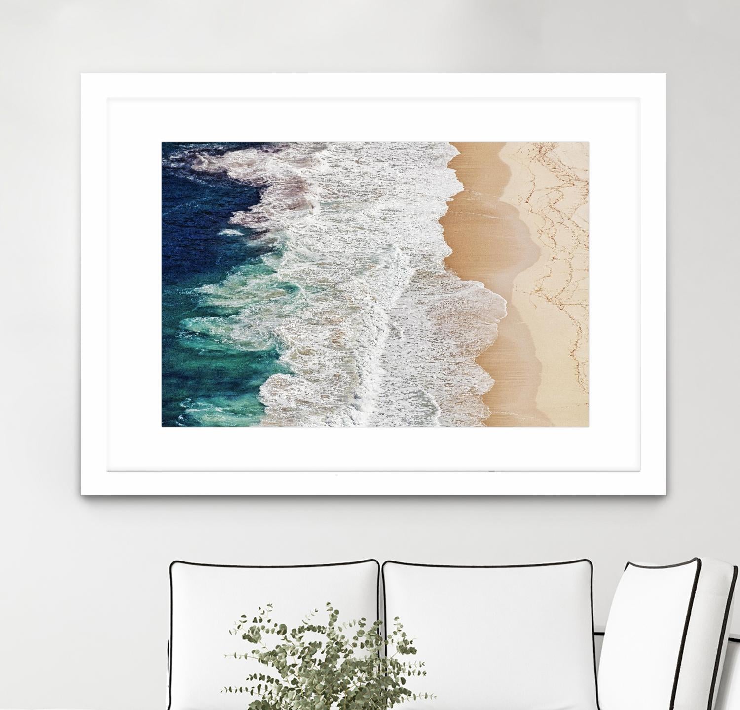 Feldtkeller - Where the Ocean Ends by 1X on GIANT ART - beige landscape drone view