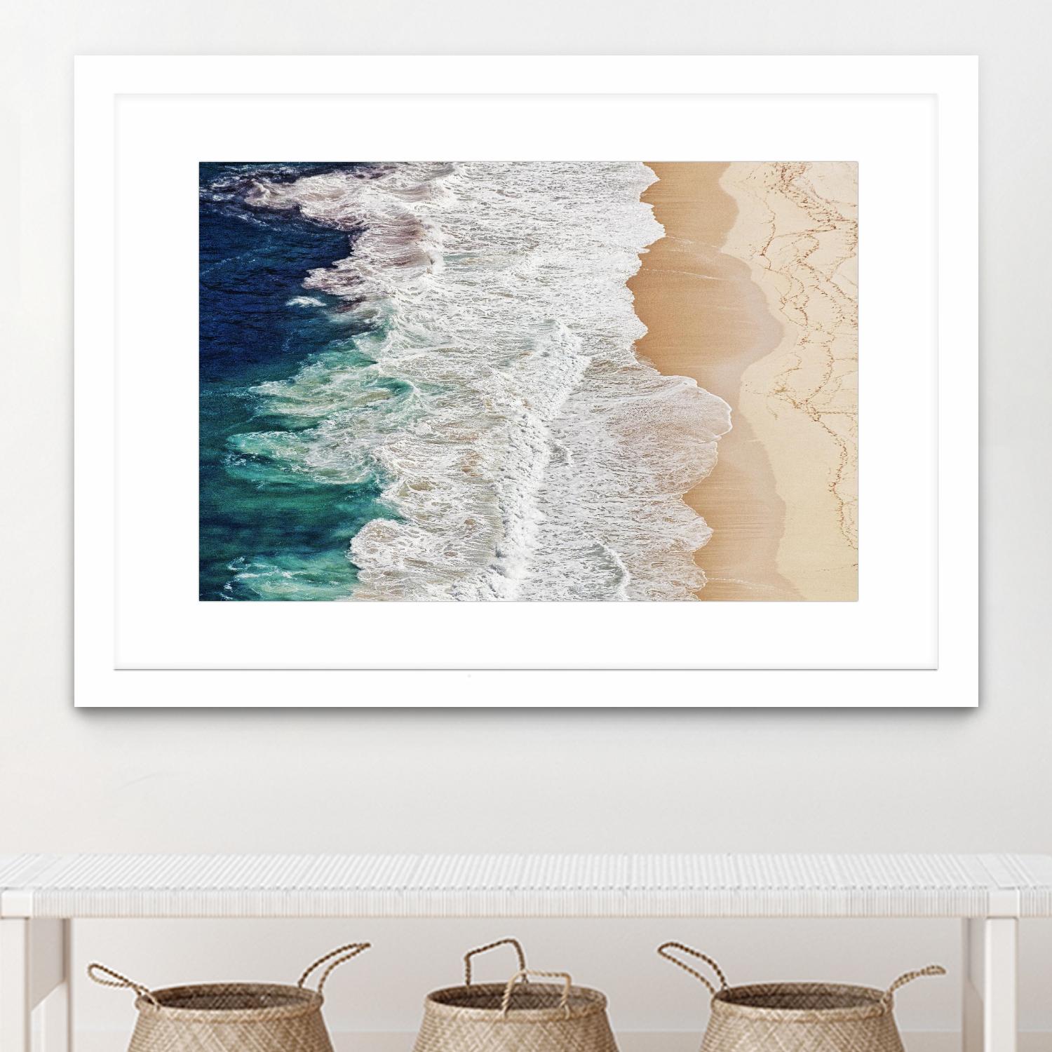 Feldtkeller - Where the Ocean Ends by 1X on GIANT ART - beige landscape drone view