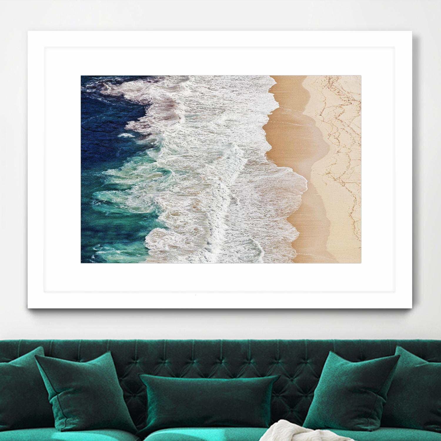 Feldtkeller - Where the Ocean Ends by 1X on GIANT ART - beige landscape drone view