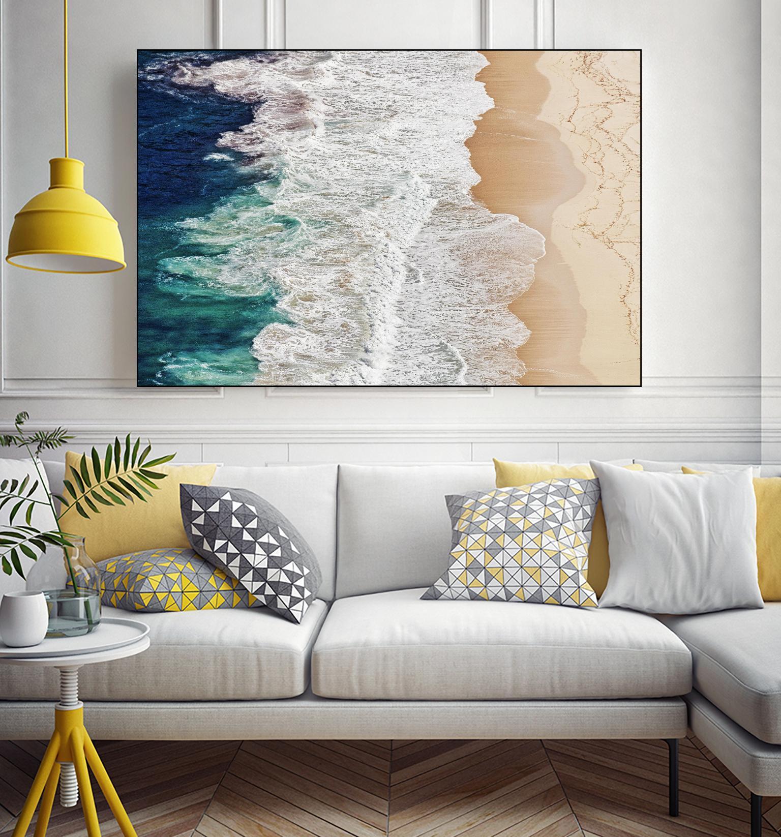 Feldtkeller - Where the Ocean Ends by 1X on GIANT ART - beige landscape drone view