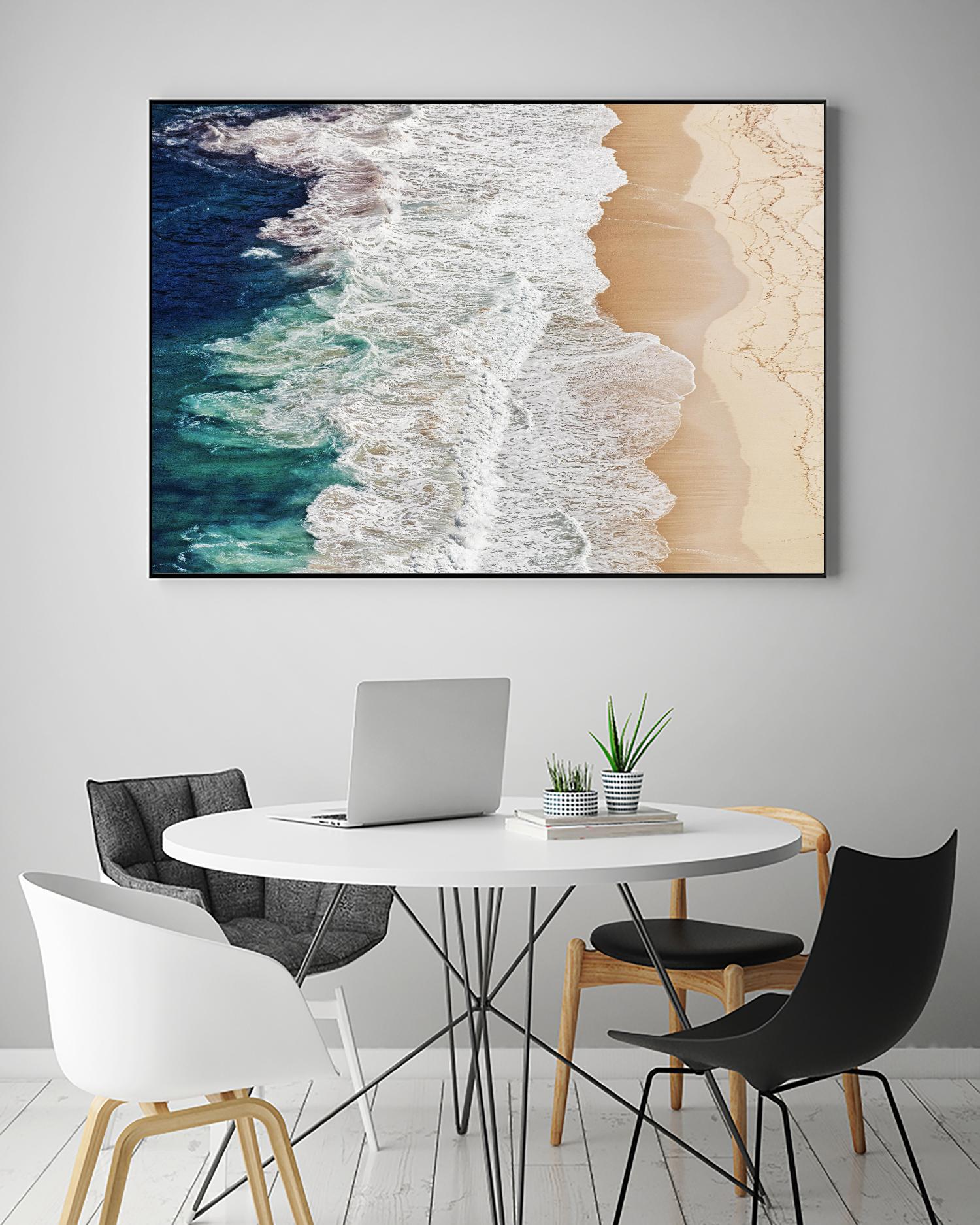 Feldtkeller - Where the Ocean Ends by 1X on GIANT ART - beige landscape drone view