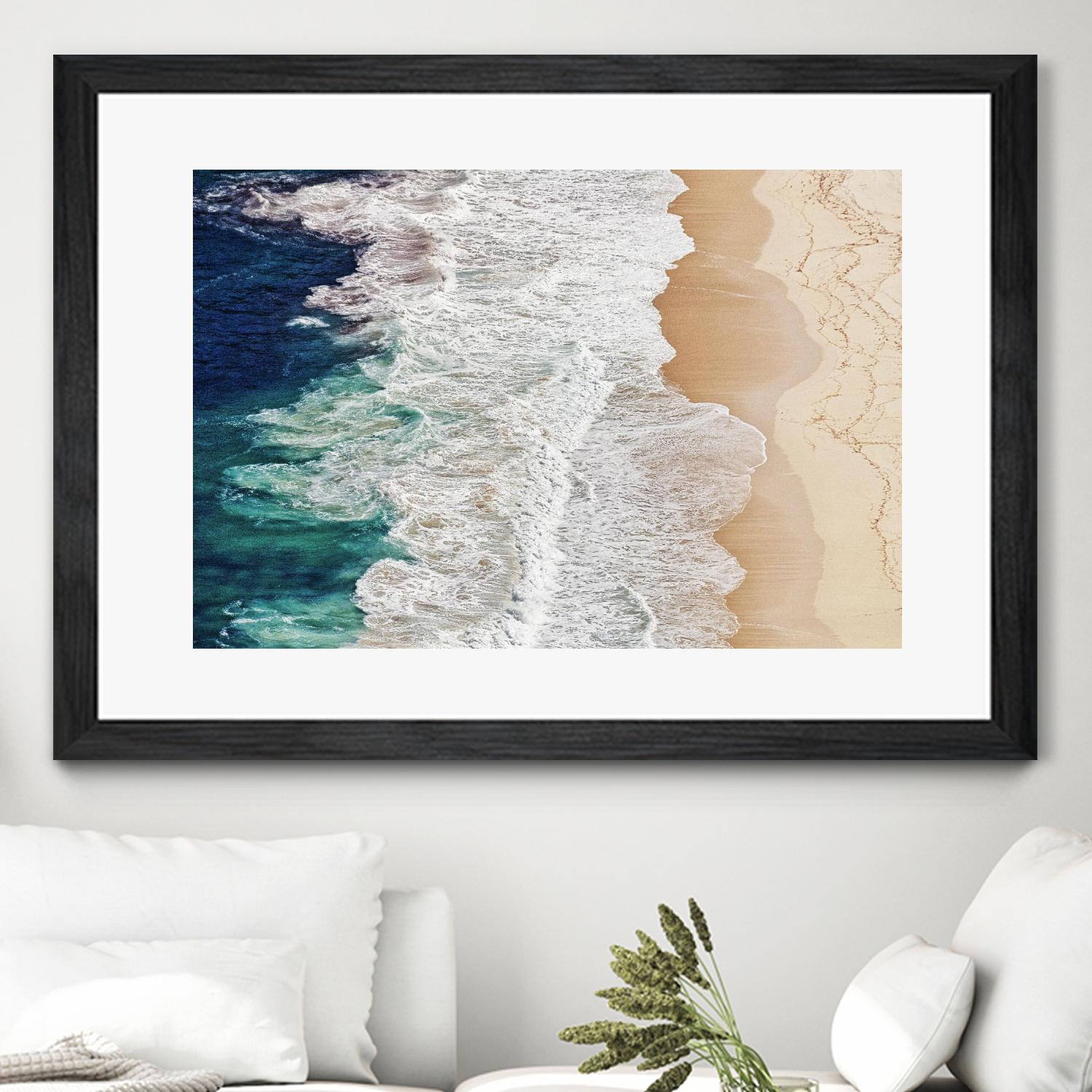 Feldtkeller - Where the Ocean Ends by 1X on GIANT ART - beige landscape drone view