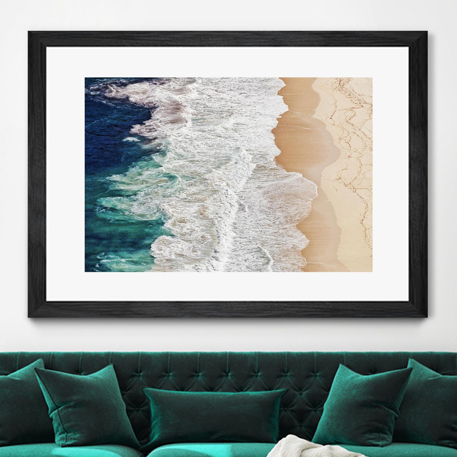 Feldtkeller - Where the Ocean Ends by 1X on GIANT ART - beige landscape drone view