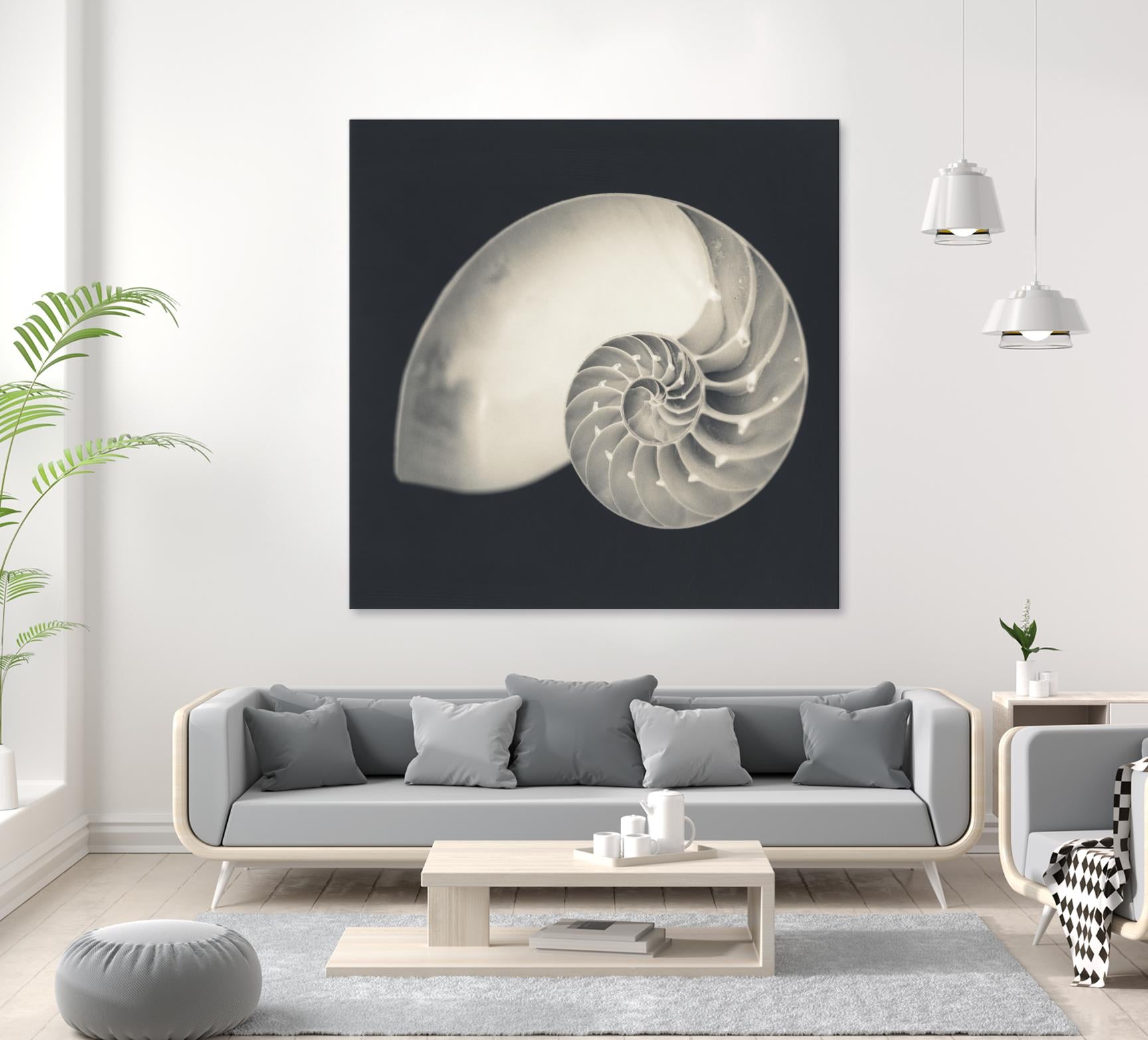 Shell I by YK Studio on GIANT ART - beige nautical