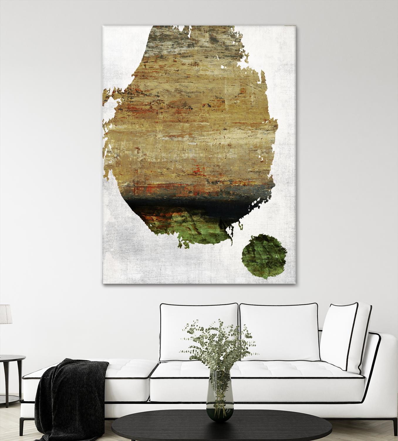 We Were Meant to Collide by Fiona Hoop on GIANT ART - green abstract