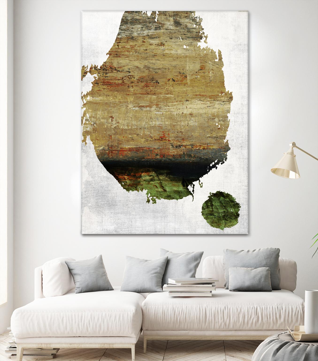 We Were Meant to Collide by Fiona Hoop on GIANT ART - green abstract