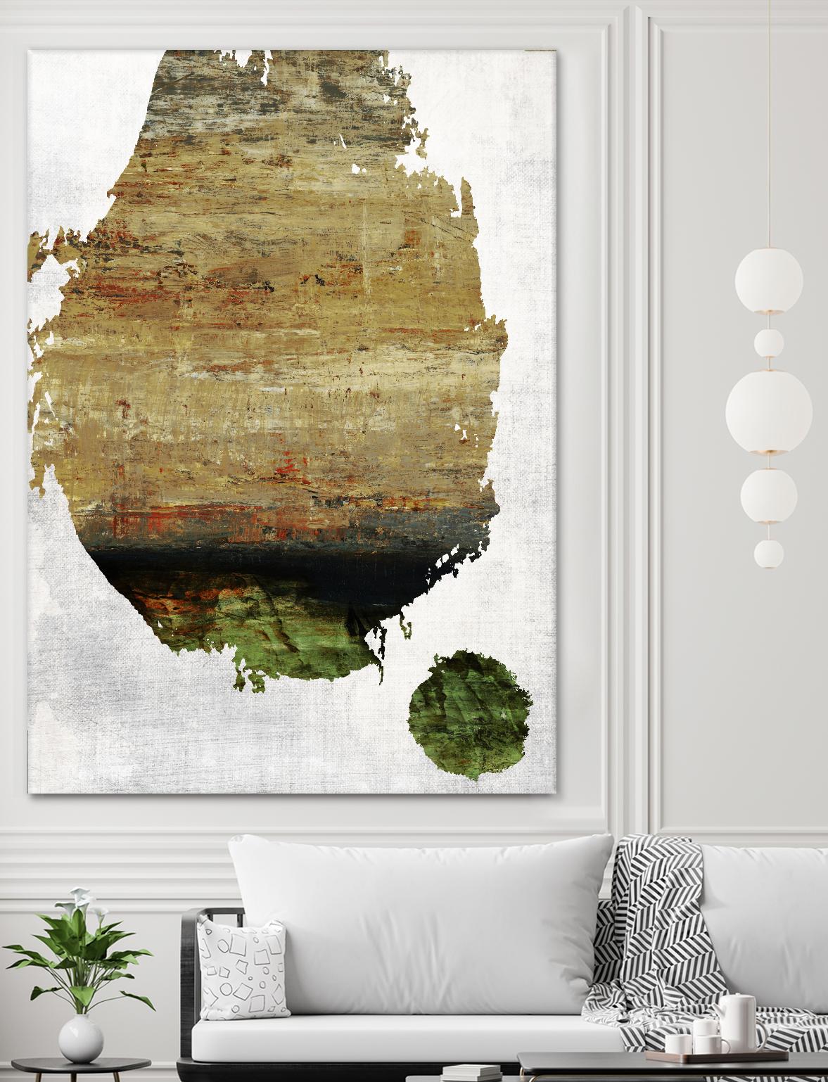 We Were Meant to Collide by Fiona Hoop on GIANT ART - green abstract