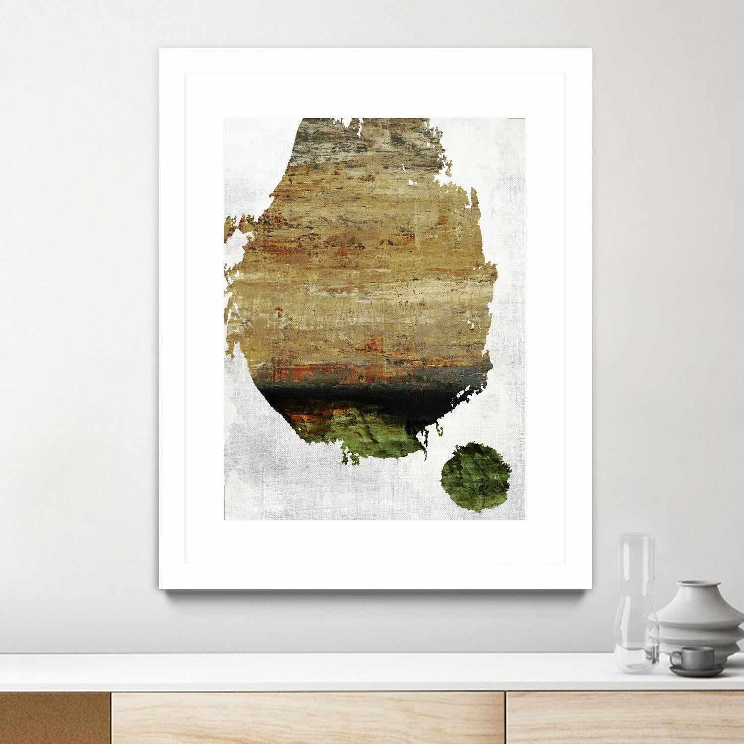 We Were Meant to Collide by Fiona Hoop on GIANT ART - green abstract