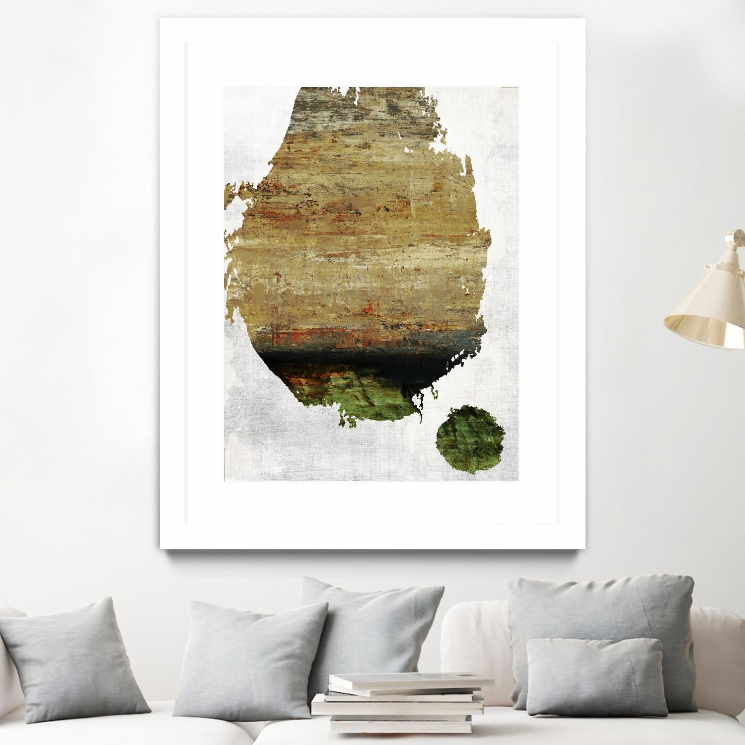 We Were Meant to Collide by Fiona Hoop on GIANT ART - green abstract