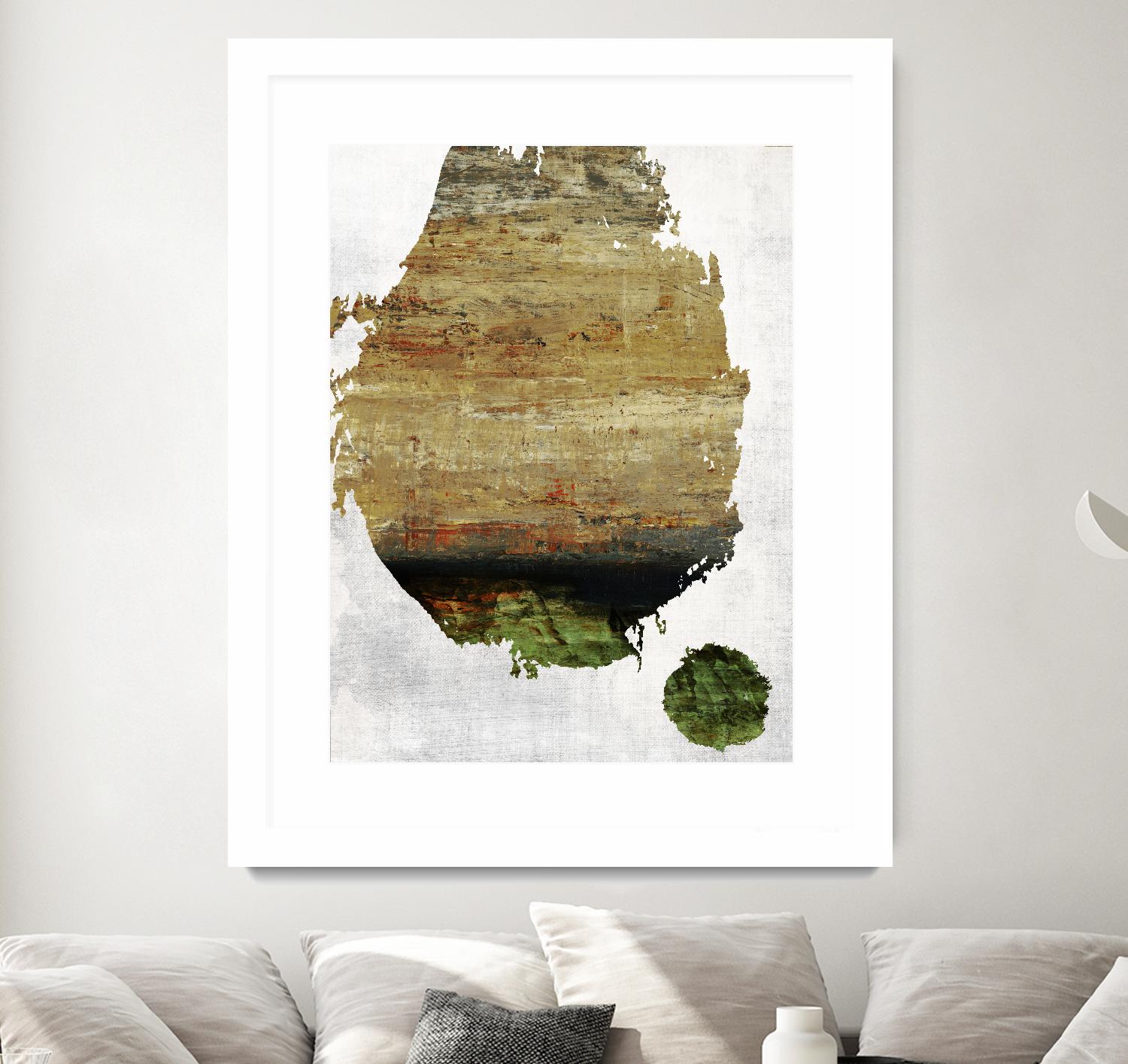 We Were Meant to Collide by Fiona Hoop on GIANT ART - green abstract