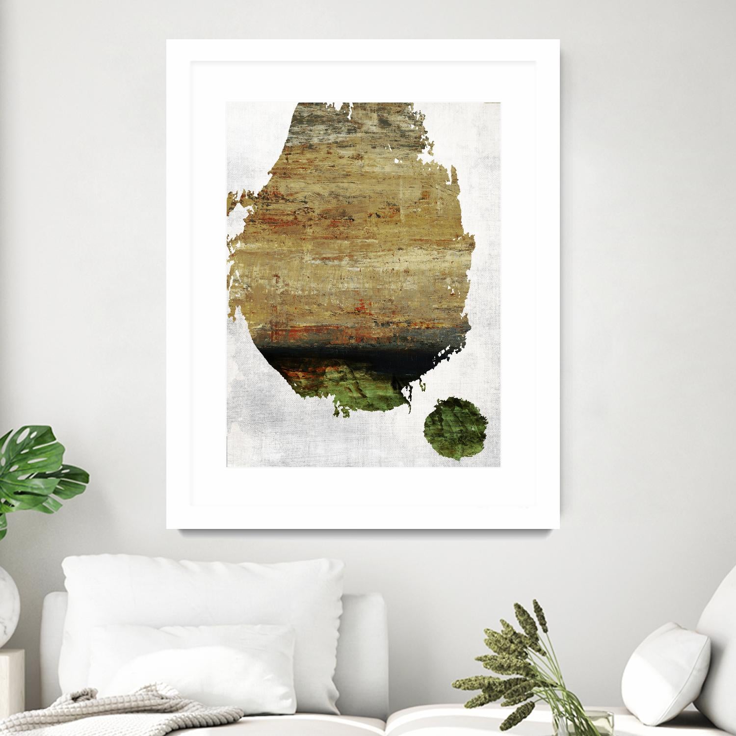 We Were Meant to Collide by Fiona Hoop on GIANT ART - green abstract