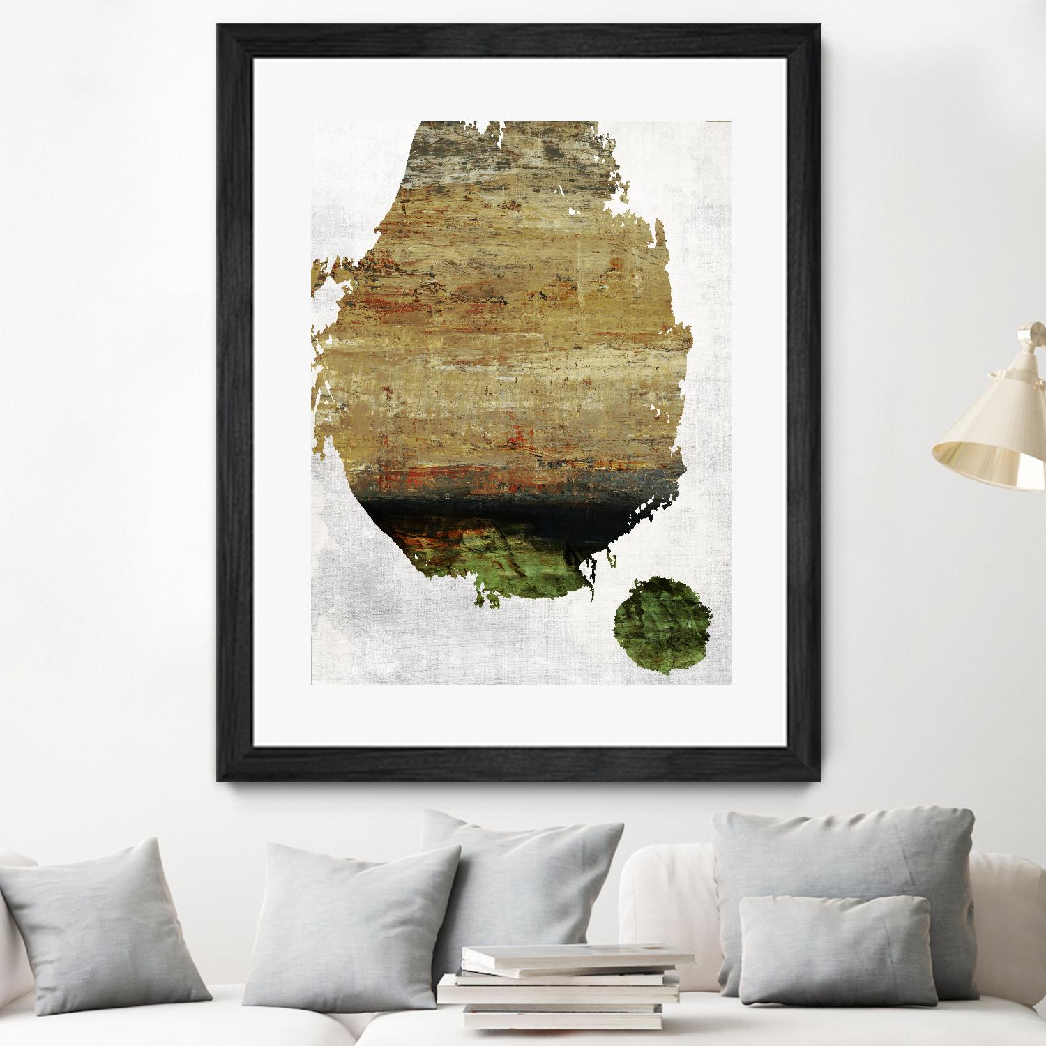 We Were Meant to Collide by Fiona Hoop on GIANT ART - green abstract