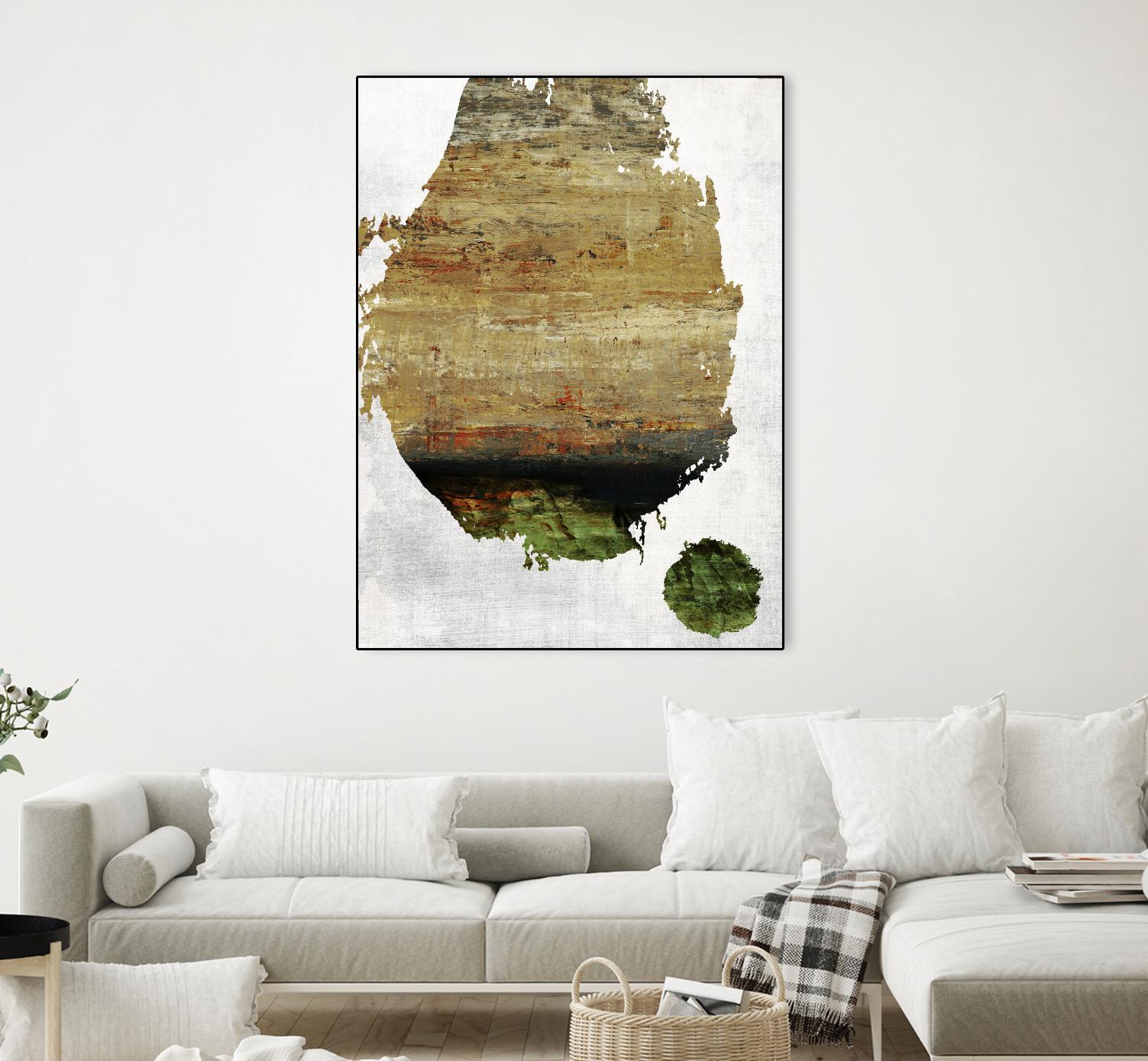 We Were Meant to Collide by Fiona Hoop on GIANT ART - green abstract