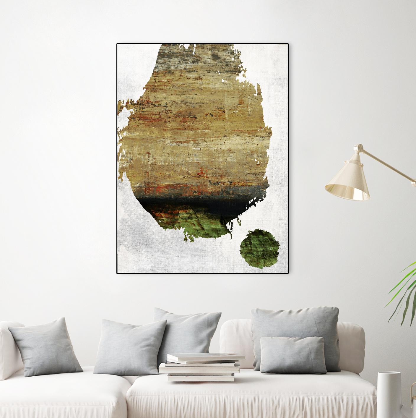 We Were Meant to Collide by Fiona Hoop on GIANT ART - green abstract