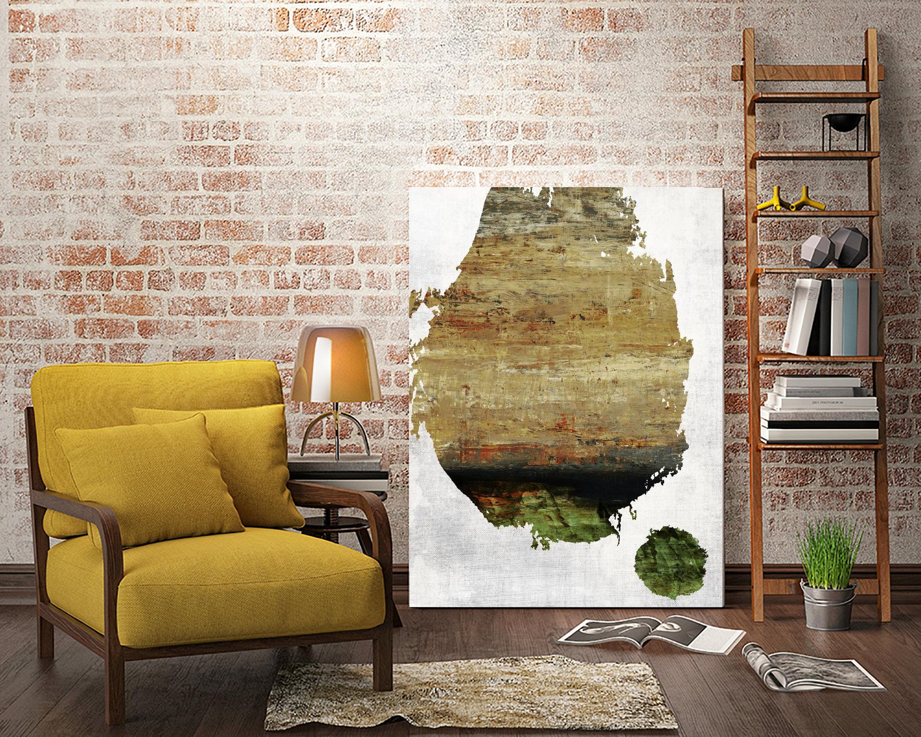 We Were Meant to Collide by Fiona Hoop on GIANT ART - green abstract