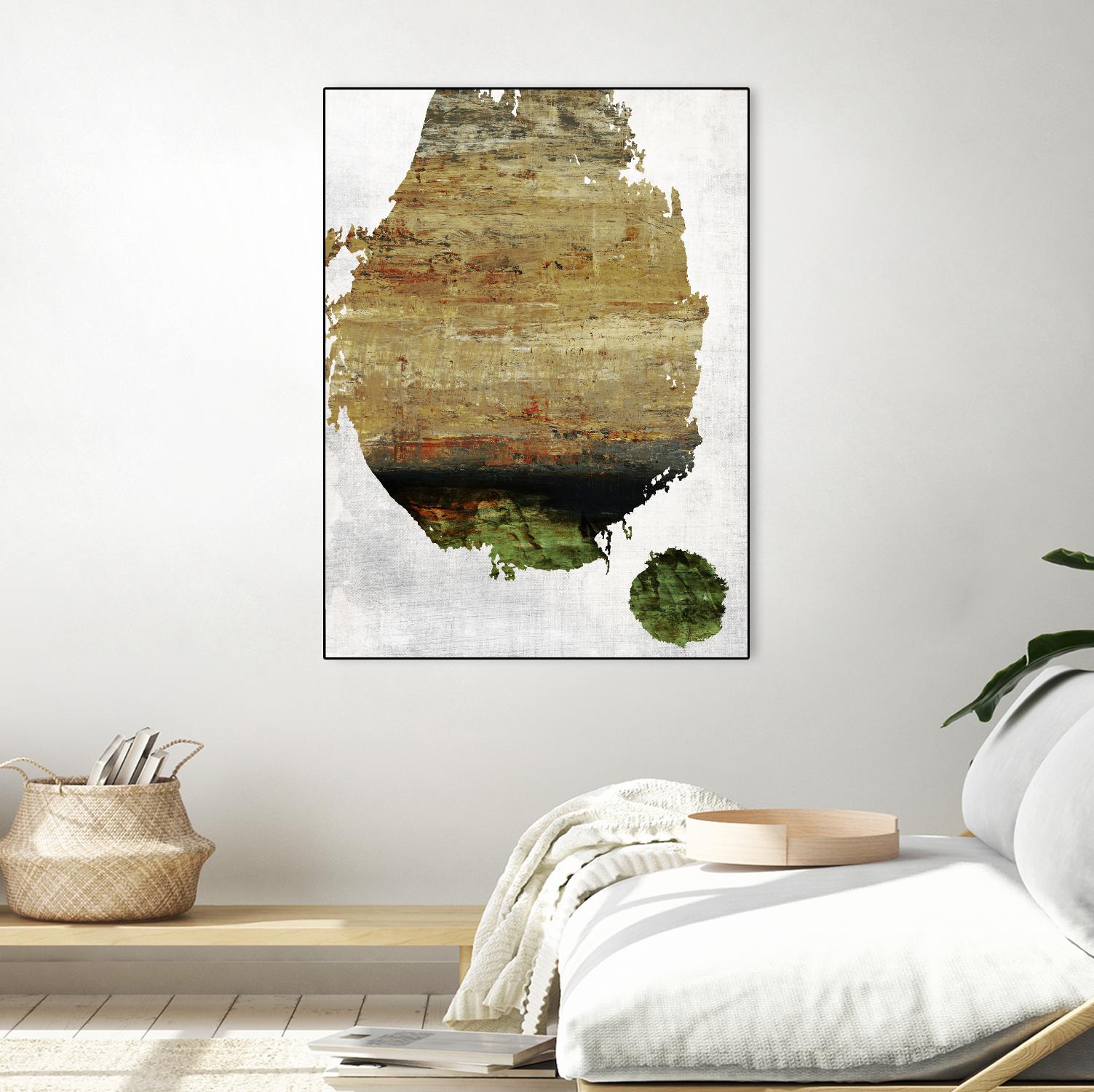 We Were Meant to Collide by Fiona Hoop on GIANT ART - green abstract