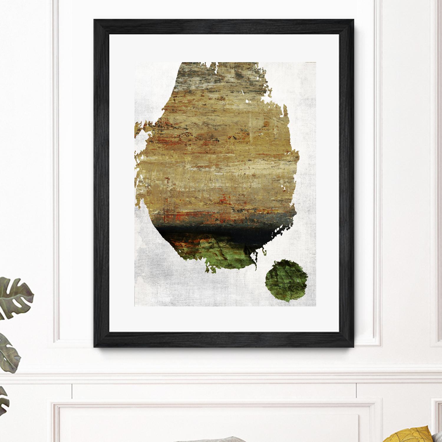 We Were Meant to Collide by Fiona Hoop on GIANT ART - green abstract