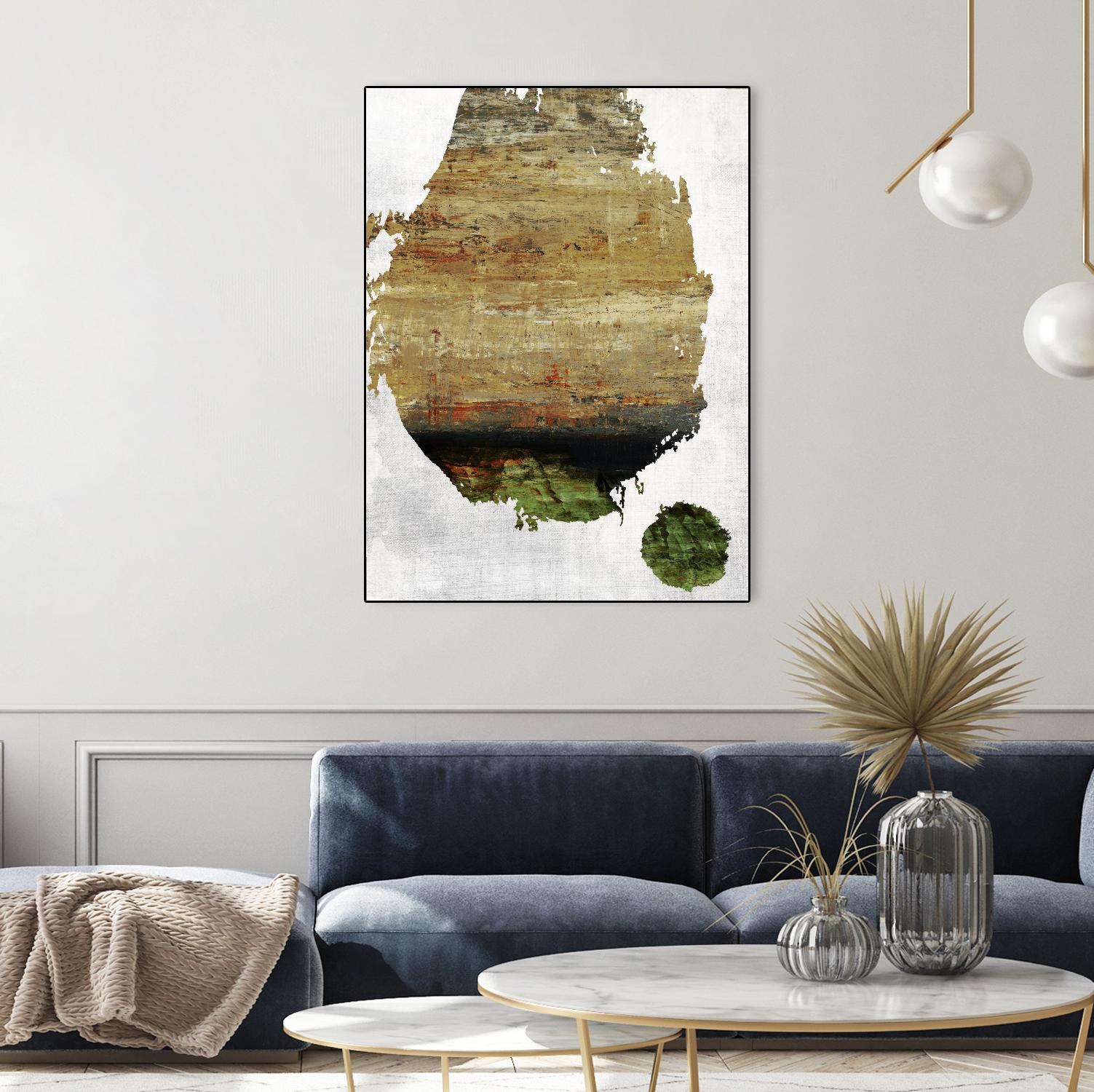 We Were Meant to Collide by Fiona Hoop on GIANT ART - green abstract